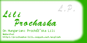 lili prochaska business card